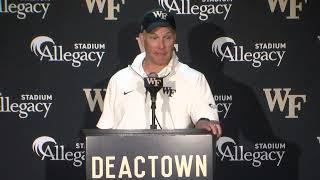 Wake Forest coach Dave Clawson post Cal press conference