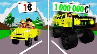 MONSTER TRUCK à 1€ Vs MONSTER TRUCK à 1 000 000€ sur BROOKHAVEN RP Roblox !! 