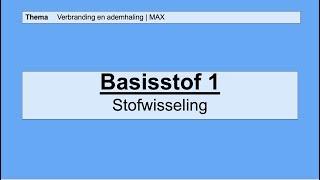 VMBO HAVO 2 | Verbranding en ademhaling | 1. Stofwisseling | 8e editie | MAX