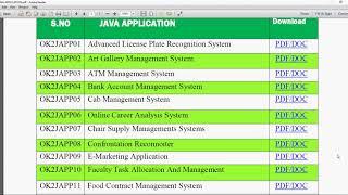 JAVA APPLICATION PROJECTS | OKOKPROJECTS.COM