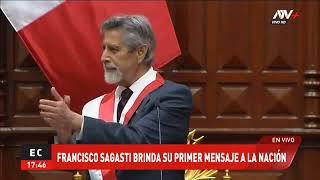 CON LÁGRIMAS EN LOS OJOS, PRESIDENTE FRANCISCO SAGASTI CIERRA SU DISCURSO LEYENDO A CÉSAR VALLEJO