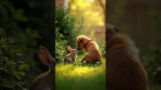 Dog Protects Injured Rabbit | Unlikely Friends #animalfriends #compassion #dogsoftwitter