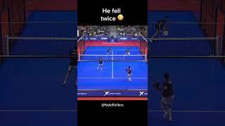 He fell twice  #shorts #padel