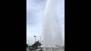Weed cutter breaks fire hydrant at Fresno St and Herndon Ave