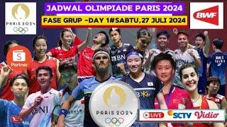 Jadwal Badminton Olimpiade Paris 2024 day 1-4 wakil Indonesia Bertanding -Fajri,Jojo,Prifad & Ripith