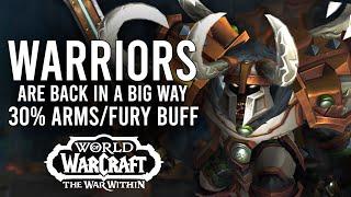 Warriors Are BACK In War Within Beta! Up To 30% Damage Buff For Arms And Fury Specs