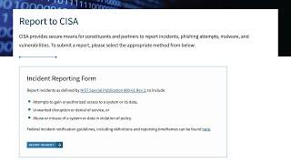 CISA Encourages Voluntary Cyber Incident Reporting