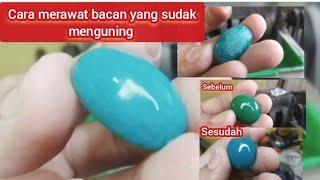 cara mengembalikan bacan yang sudah kuning kembali hijau#batu akik#tutorial poles#gemstone#batubacan