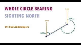 SURVEYING | CALCULATING WHOLE CIRLCLE BEARING | SIGHTING NORTH | TOTAL STATION