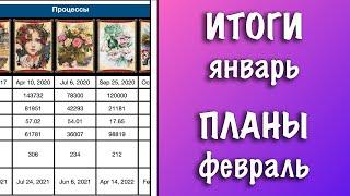 ВЫШИВКА В ЦИФРАХ || ИТОГИ ЯНВАРЯ И ПЛАНЫ НА ФЕВРАЛЬ || СХЕМЫ АННАЯКЕ