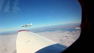 Formation flying over the Pacific heading to Catalina Island with ATC and Comms