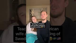 Teaching American wife Swedish numbers meaning  #couples #swedish