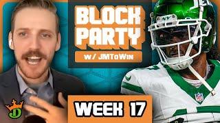 WEEK 17 DFS STRATEGY & GPP PICKS W/ JMTOWIN