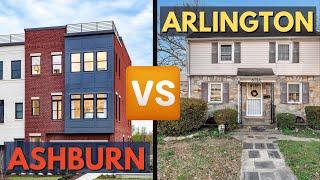 What does $700,000 get you in Ashburn Virginia vs Arlington Virginia?