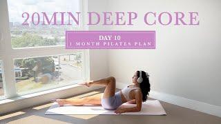 DAY 10 - 1 Month At Home Pilates Plan // 20MIN Lower Abs & Deep Core Sculpt // madeleineabeid