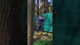 Michael on a ropes course 