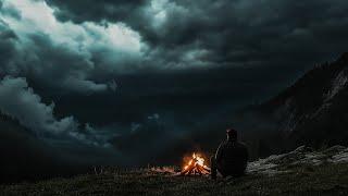 Massive Thunderstorm Rolling in | Approaching your Camp | Calm Before the Storm Ambience | 3 HOURS