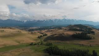 Aerial video of the Kurai steppe