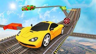 Impossible Stunt Car Tracks 3D: Green Car Driving Stunts Levels 13 & 14 - Android GamePlay