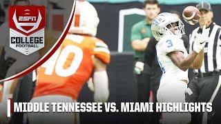 Middle Tennessee Blue Raiders vs. Miami Hurricanes | Full Game Highlights