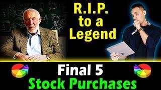 Legendary Investor/Mathematician Jim Simons' Final Stock Purchases Revealed...