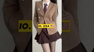 TOP-10 COUNTRIES WITH THE MOST BEAUTIFUL SCHOOL UNIFORMS  #shorts #schooluniform
