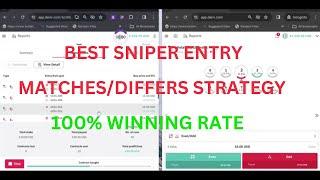 Sniper Entry for Matches/ Differs Strategy| 100% Winning Rate