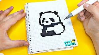 Рисуем по клеточкам-ПАНДА ! PIXEL ART PANDA