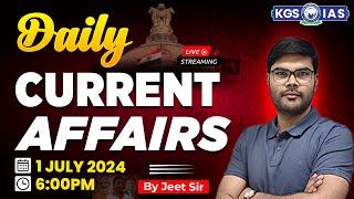 Daily Current Affairs | 01 July 2024 Current Affairs |Daily News Analysis Current Affair by Jeet Sir