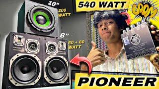 Very powerful  Pioneer S-424X speaker box 60w+60w using with XY-s22h class d amplifier 540w