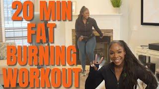 20 MIN KNEE FRIENDLY AT HOME WORKOUT! ALL STANDING WALKING WITH WEIGHTS! FAT BURNING!