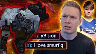 Broxah & NoWay4u finds a SCRIPTING Sion in League of Legends Smurf Queue