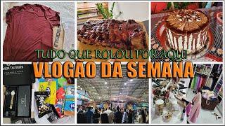 VLOGÃO DA SEMANA COMPRINHAS LOOKS INPIRAÇÕES FESTA JUNINA BOLO DA CUNHADA COSTELINHA SUINA RECEITAS+