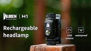 [2020 Latest] WUBEN H1 1200 Lumens Rechargeable Waterproof LED Headlamp