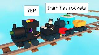 I Have A ROCKET TRAIN... In Roblox Cart Ride