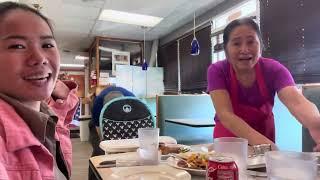 Our waitress is from Toledo Philippines! - Eating @ a Filipine restaurant with friends in Ohio, USA