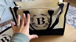 BeeGreen Initial Tote Bag Review, In love with these new bags! Great gift and super stylish!