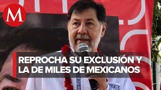 Fernández Noroña reprocha ser excluido de la cena de AMLO con las 'corcholatas'