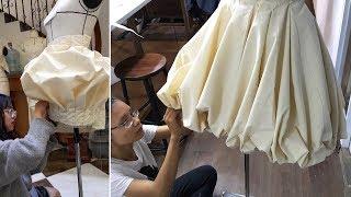 Draping balloon skirt