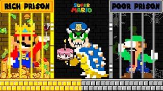 RICH MARIO vs POOR LUIGI But in Bower Prison Escape | Game Animation