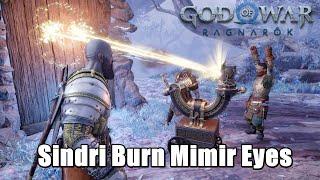 God Of War Ragnarok Sindri Burn Mimir Eyes Cutscene