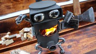 FUTURAMA stove made of old iron. You haven't seen this before. Warming our hands, cooking food.