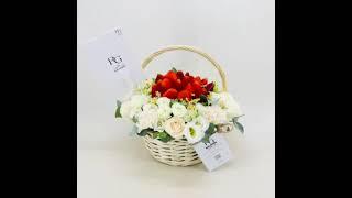 Rose and strawberry basket No.2720 | سلة ورود و فراولة رقم.2720