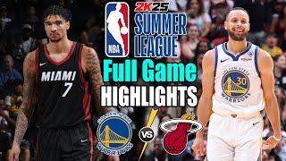 Golden State Warriors vs Miami Heat [FULL GAME] Highlights July 6, 2024 | 2024 NBA Summer League