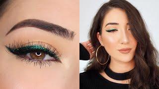 GREEN GLITTER EYELINER MAKEUP TUTORIAL