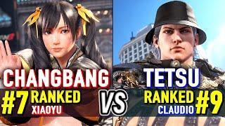 T8  CHANGBANG (#7 Ranked Xiaoyu) vs TETSU (#9 Ranked Claudio)  Tekken 8 High Level Gameplay