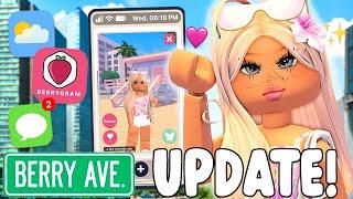 *INSTAGRAM PHONE UPDATE* IN BERRY AVENUE!! NEW HOUSES, CUTE POSES, NEW FEATURES!!