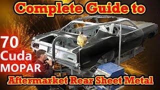 Complete guide, quarter panels, deck filler, trunk, tail panel, trunk hinges and wheelhouses 70 Cuda