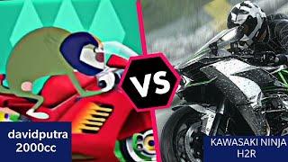Davidputra 2000cc bike vs kawasaki ninja H2R