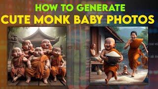 How To Generate Cute Monk Baby Photos | Ai Photo Generator " Just One Click 